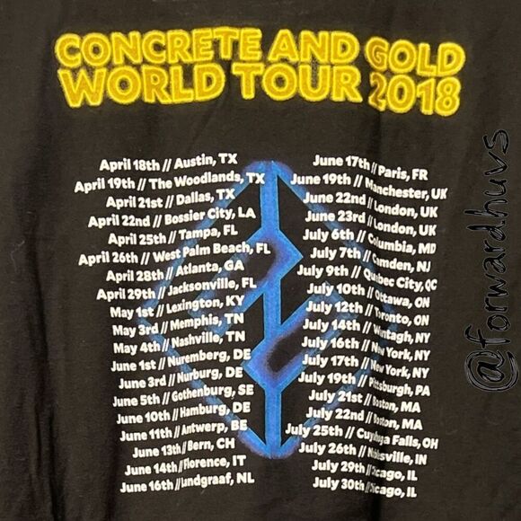 Foo Fighters 2018 Concrete & Gold World Tour T-Shirt – Tultex – Size XL - Picture 3 of 10